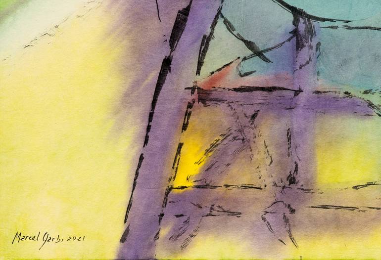 Original Expressionism Men Painting by Marcel Garbi