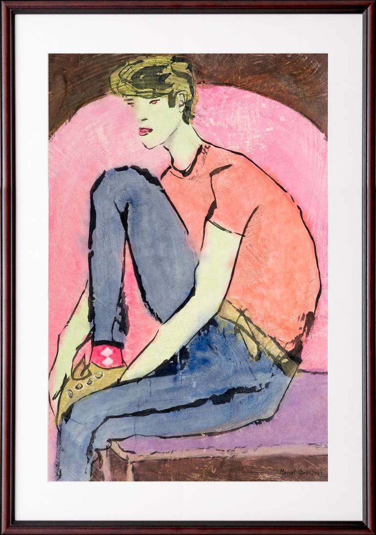 Original Men Painting by Marcel Garbi