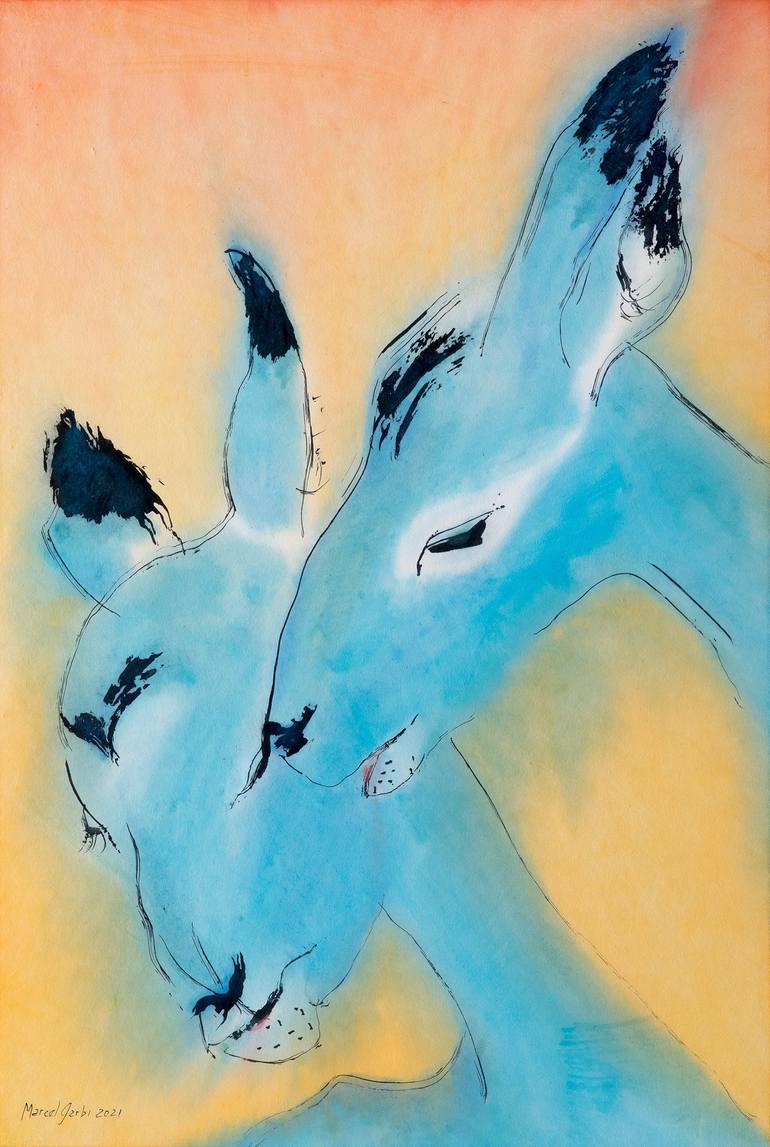Lemuria love Painting by Marcel Garbi | Saatchi Art South Korea