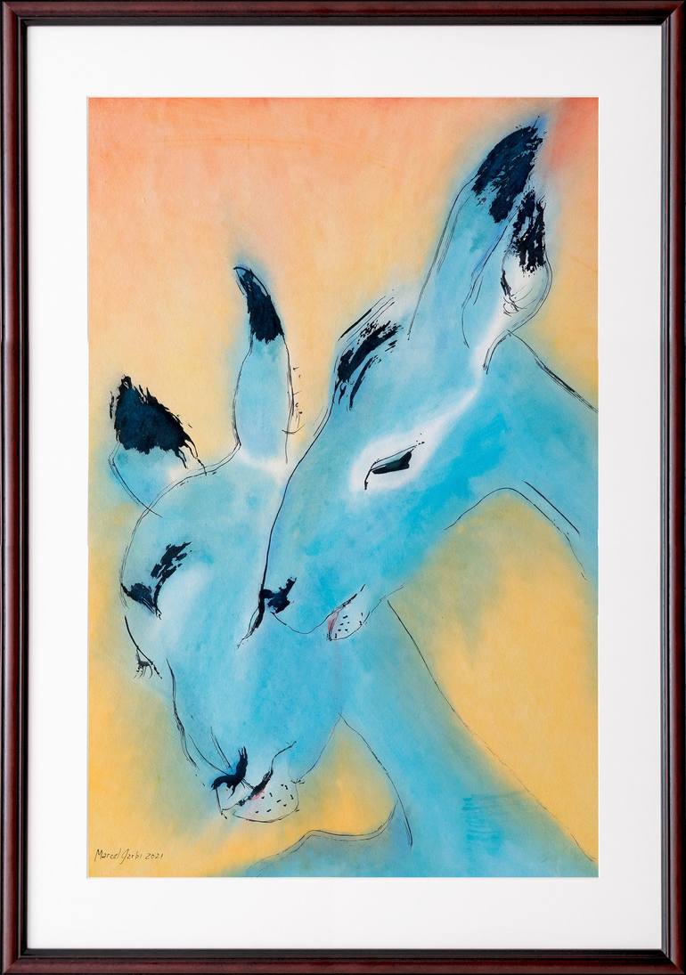 Original Animal Painting by Marcel Garbi