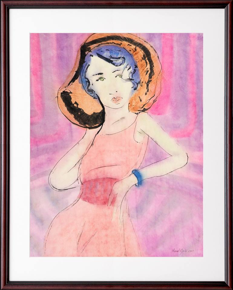 Original Fashion Painting by Marcel Garbi