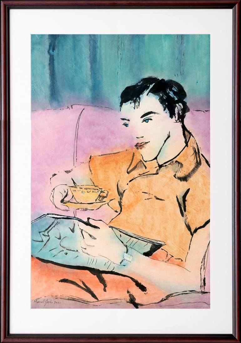 Original Men Painting by Marcel Garbi