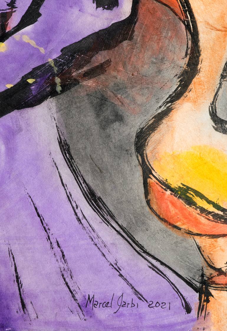 Original Expressionism Religion Painting by Marcel Garbi