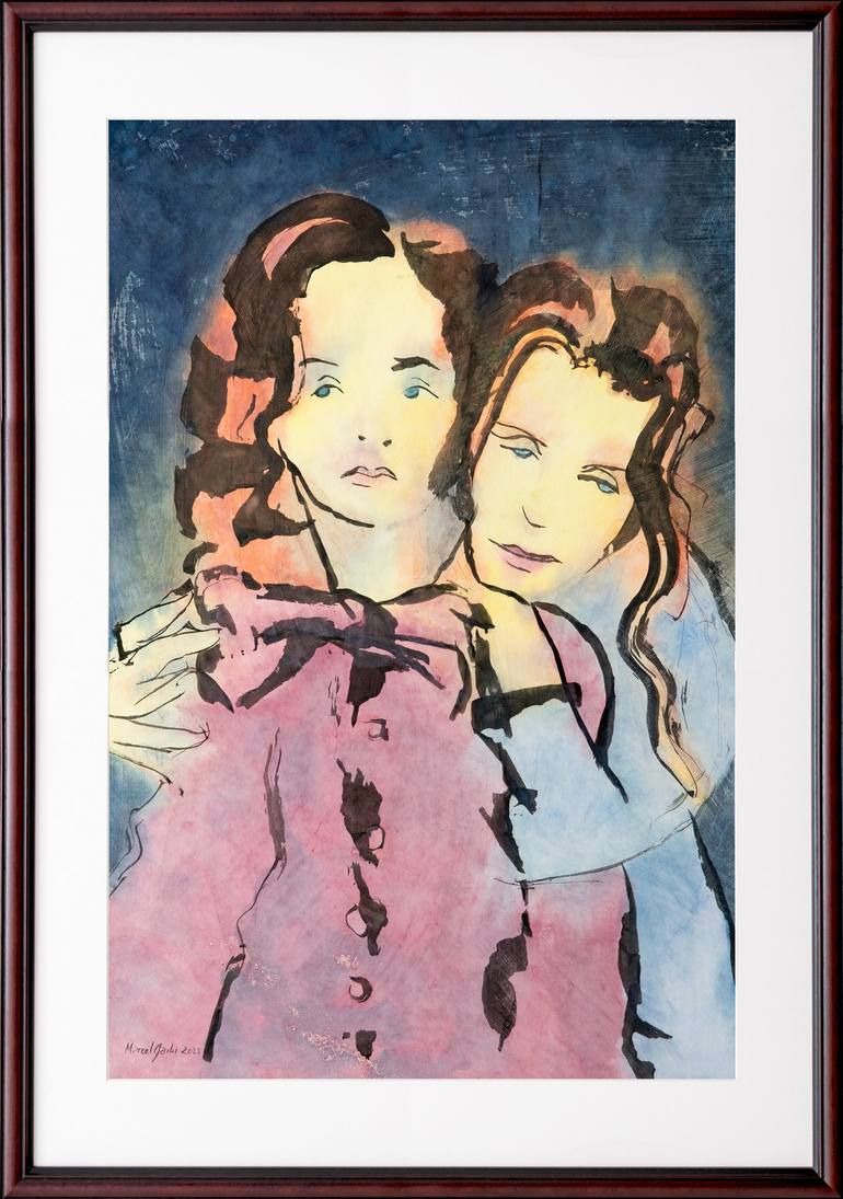 Original Expressionism Family Painting by Marcel Garbi