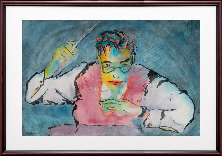 Original Figurative Music Painting by Marcel Garbi