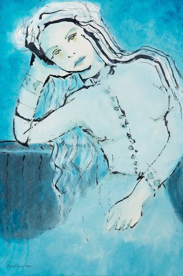 Original Figurative Women Paintings by Marcel Garbi