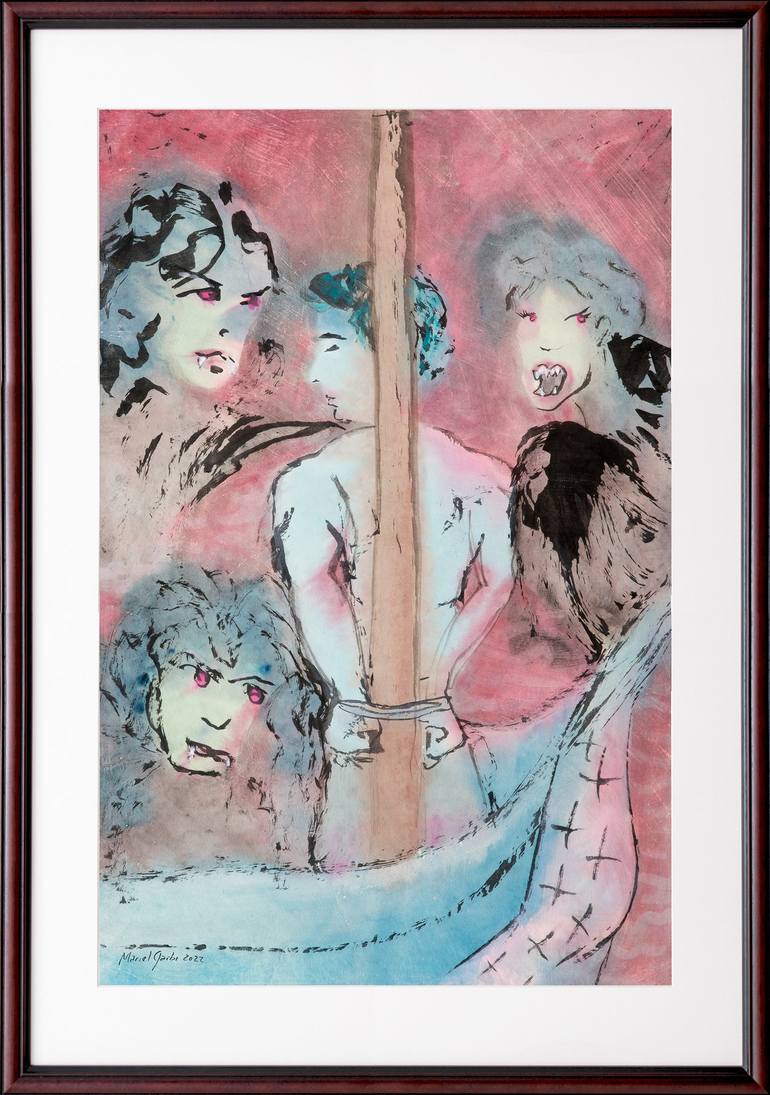 Original Expressionism Classical mythology Painting by Marcel Garbi