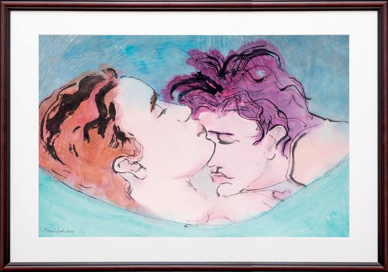 Original Figurative Love Painting by Marcel Garbi