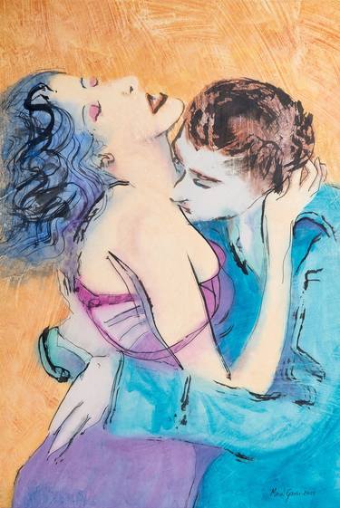 Original Figurative Love Paintings by Marcel Garbi