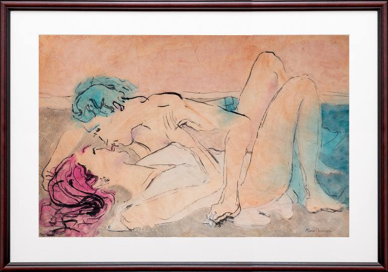 Original Figurative Love Painting by Marcel Garbi