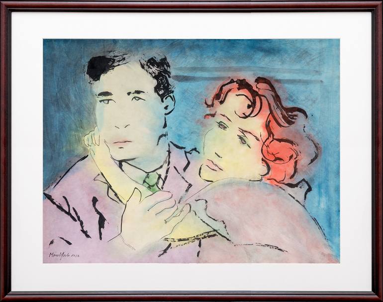 Original Figurative Love Painting by Marcel Garbi