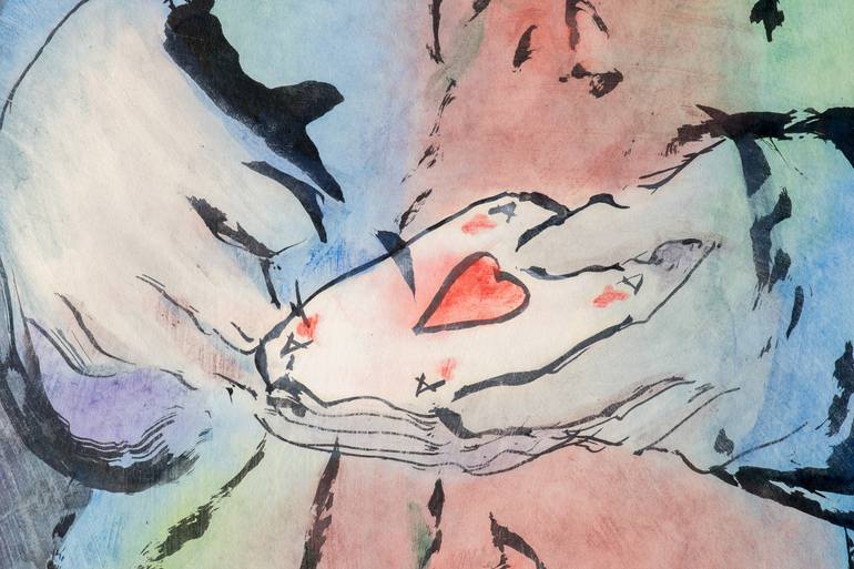 Original Expressionism Men Painting by Marcel Garbi