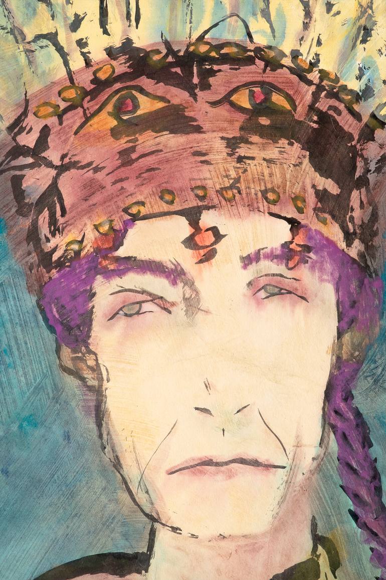 Original Expressionism Religion Painting by Marcel Garbi