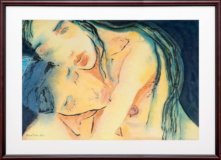 Original Figurative Love Painting by Marcel Garbi