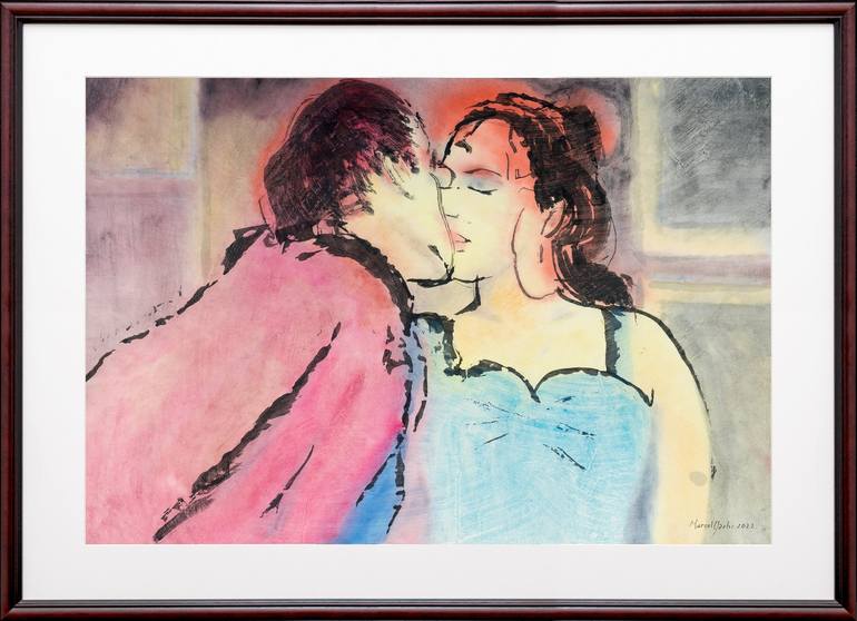 Original Figurative Love Painting by Marcel Garbi