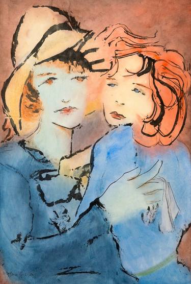 Original Figurative Women Paintings by Marcel Garbi