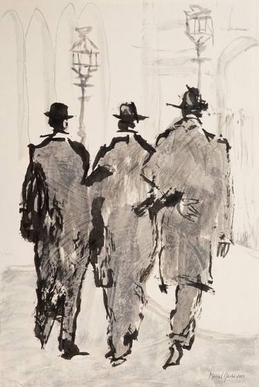 Original Men Drawings by Marcel Garbi