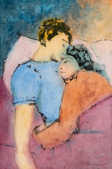 Original Figurative Love Paintings by Marcel Garbi