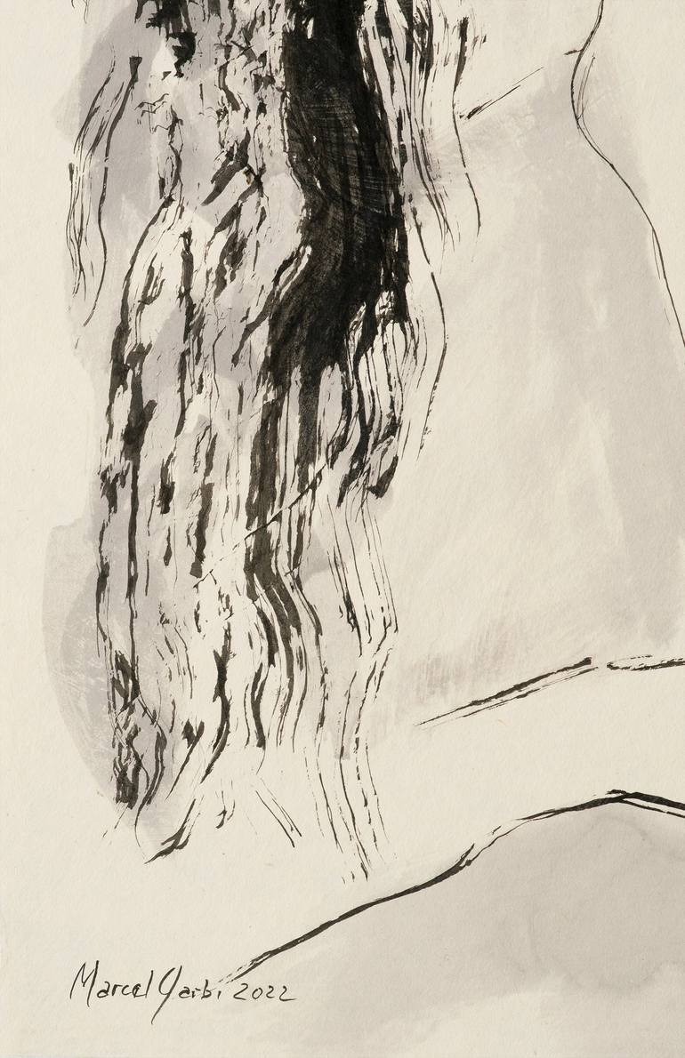 Original Figurative Women Drawing by Marcel Garbi