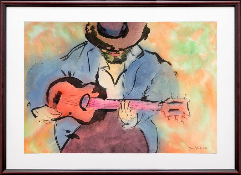 Original Figurative Music Painting by Marcel Garbi