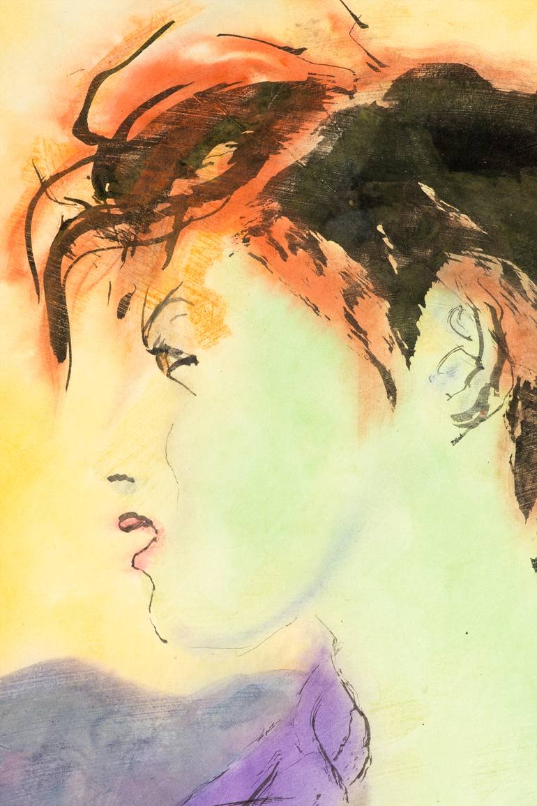 Original Expressionism Men Painting by Marcel Garbi