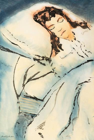 Original Figurative Women Paintings by Marcel Garbi