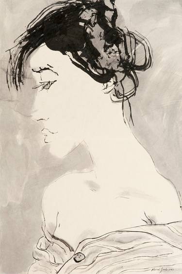 Original Minimalism Women Drawings by Marcel Garbi