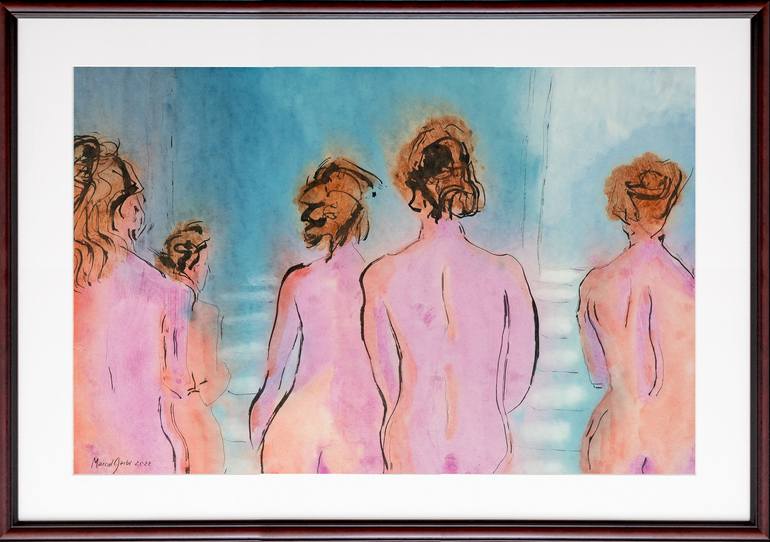 Original Figurative Nude Painting by Marcel Garbi