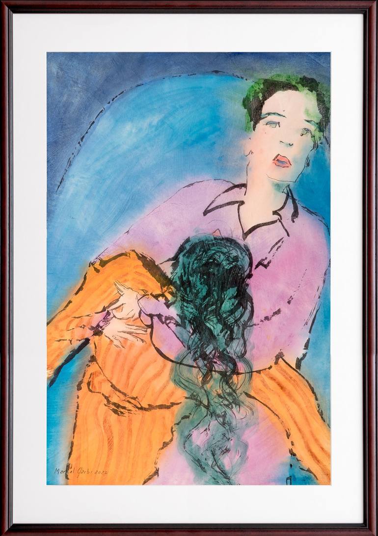 Original Figurative Love Painting by Marcel Garbi