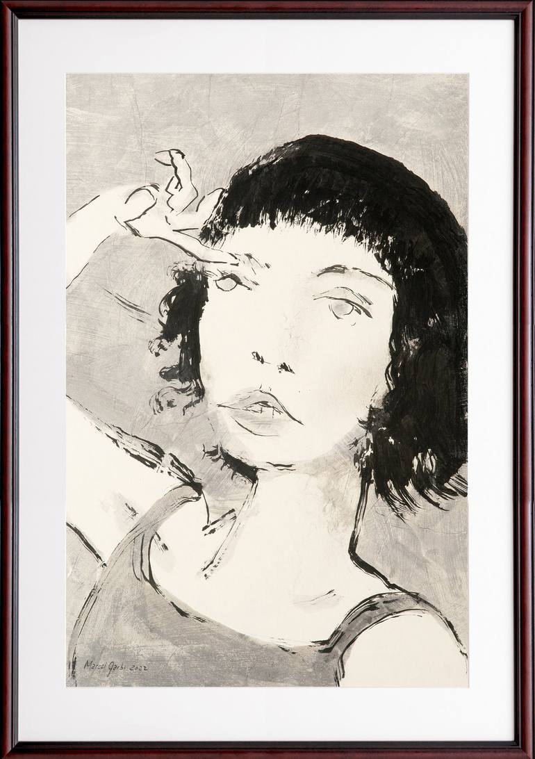 Original Figurative Women Drawing by Marcel Garbi