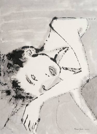 Original Figurative Women Drawings by Marcel Garbi
