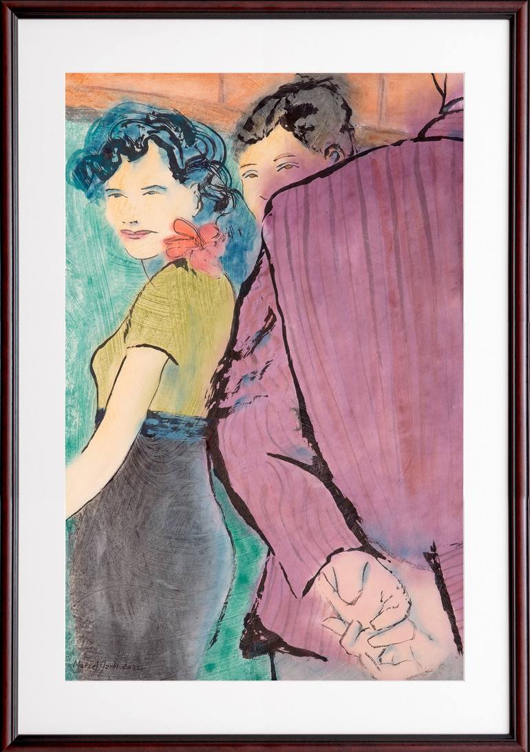 Original Figurative Love Painting by Marcel Garbi