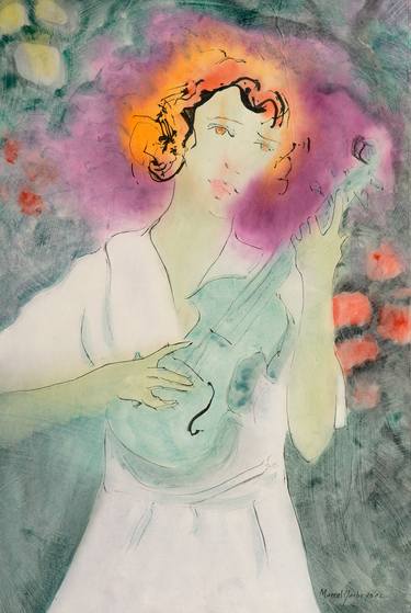 Original Figurative Music Paintings by Marcel Garbi