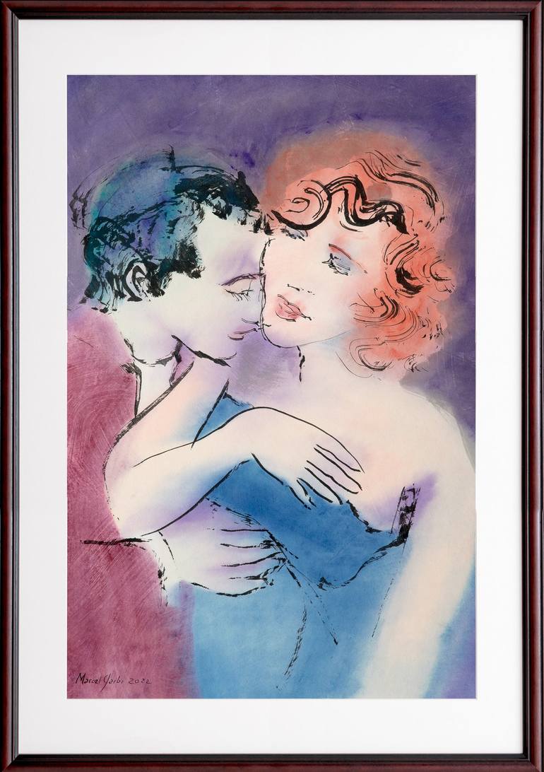 Original Figurative Love Painting by Marcel Garbi