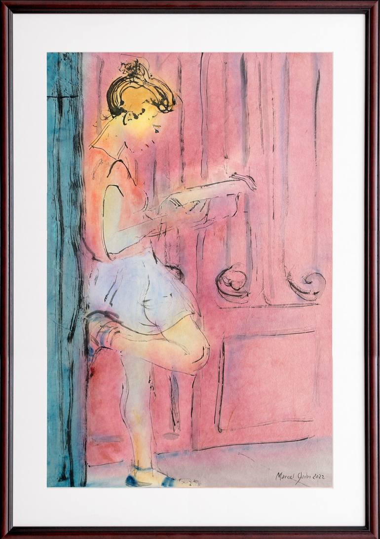 Original Figurative Women Painting by Marcel Garbi