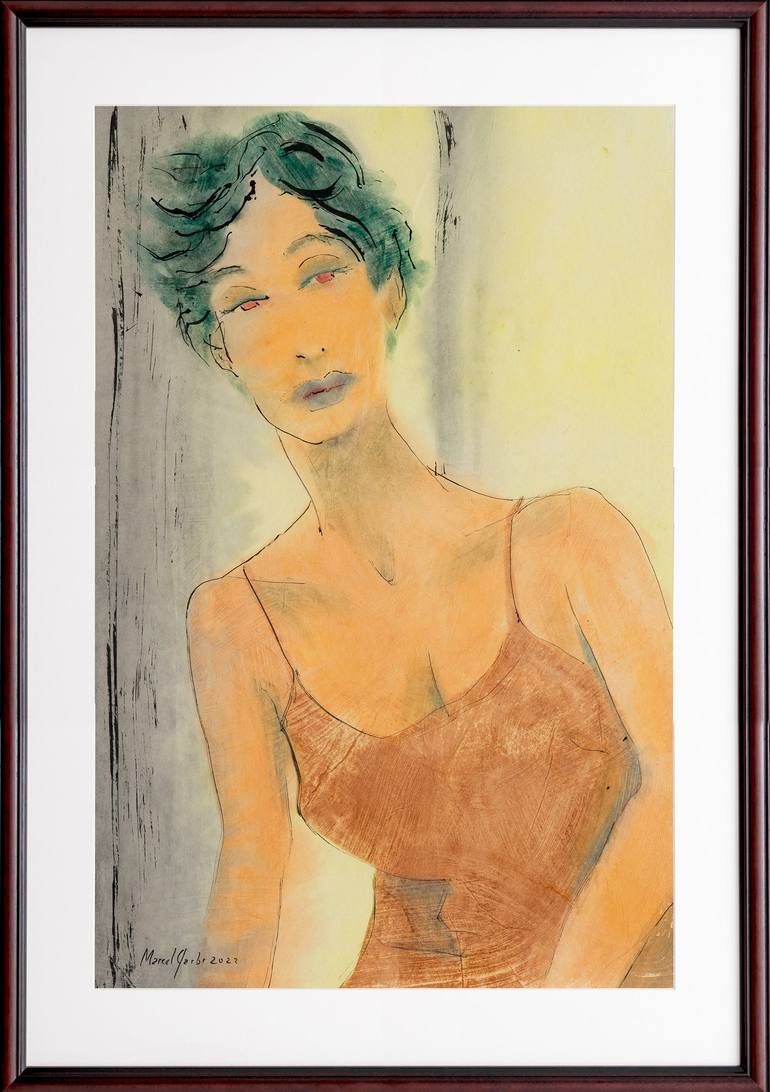 Original Figurative Women Painting by Marcel Garbi