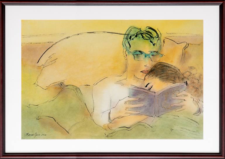 Original Figurative Love Painting by Marcel Garbi