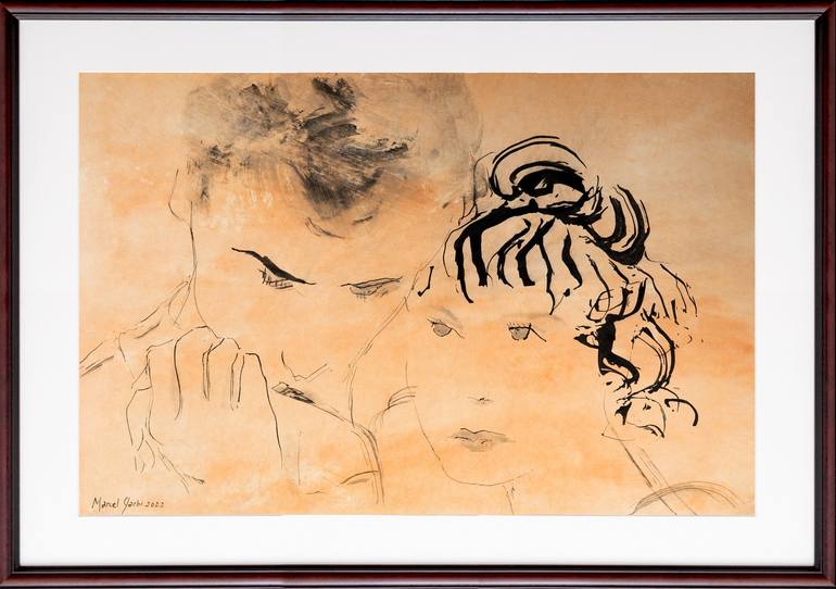 Original Love Drawing by Marcel Garbi