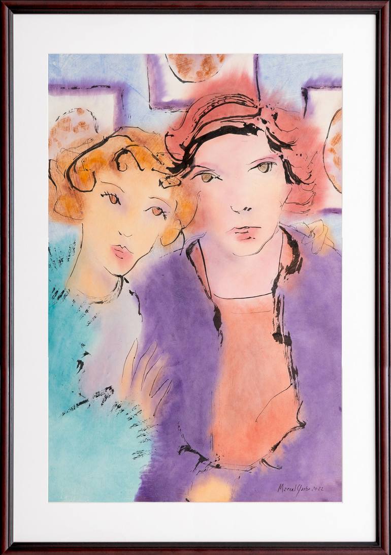Original Figurative Family Painting by Marcel Garbi