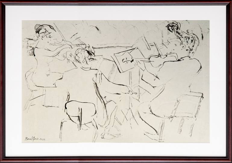 Original Figurative Music Drawing by Marcel Garbi