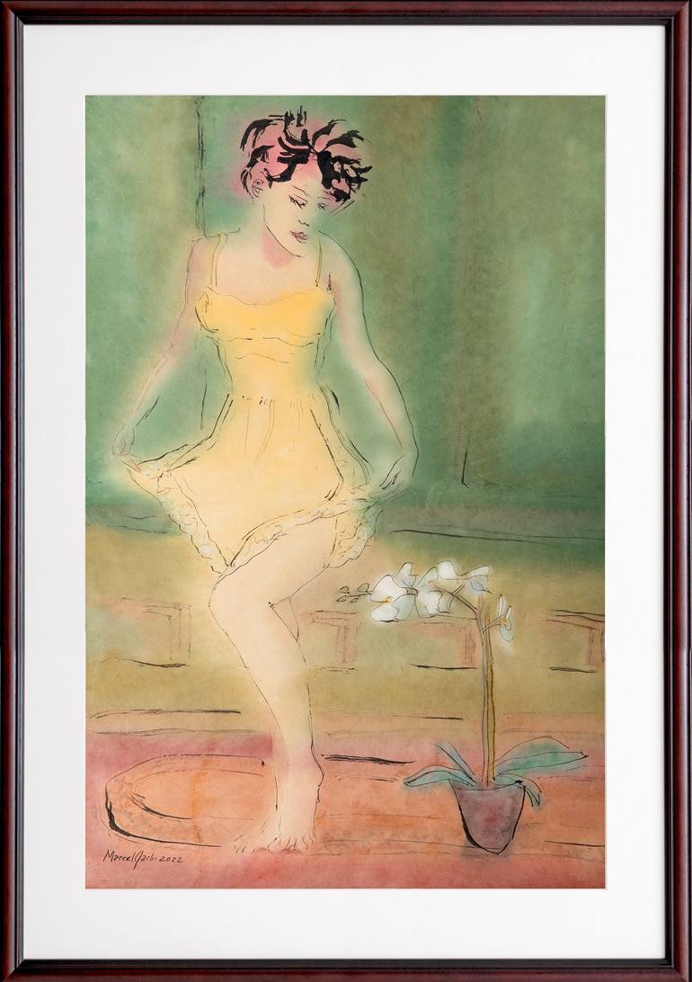 Original Figurative Women Painting by Marcel Garbi