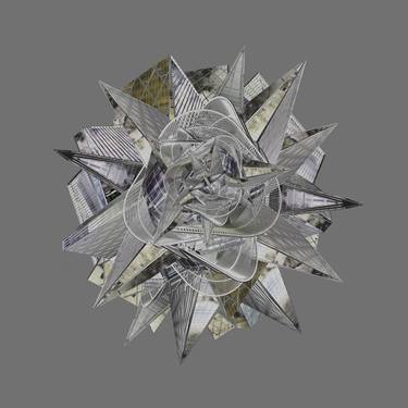‘Architectural Flora 3D’ in silver colours, small size edition - Limited Edition 1 of 9 thumb