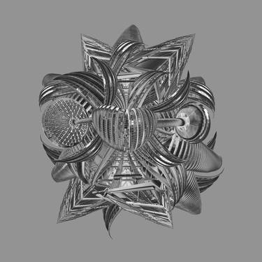 ‘Architectural Flora 2E’ in silver bw, large size edition - Limited Edition 1 of 3 thumb