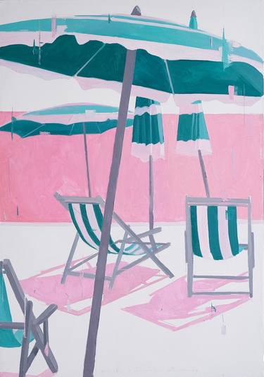 Original Impressionism Beach Painting by Mikhail I  Nastasja Mishinskiy