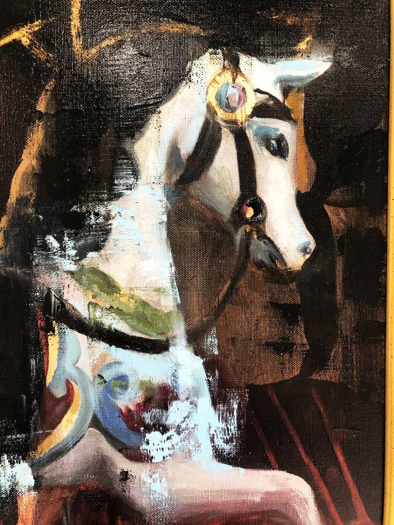 Original Expressionism Horse Painting by Mikhail i  Nastasja Mishinskiy