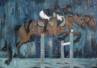 Original Expressionism Horse Paintings by Mikhail i  Nastasja Mishinskiy
