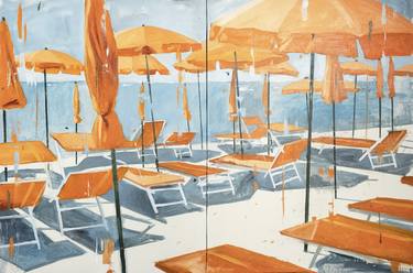 Original Expressionism Beach Paintings by Mikhail i  Nastasja Mishinskiy