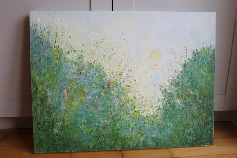 Original Abstract Botanic Painting by Therese O'Keeffe