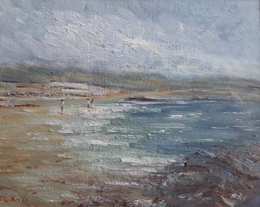 Original Impressionism Beach Painting by Therese O'Keeffe