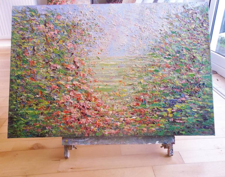 Original Abstract Expressionism Botanic Painting by Therese O'Keeffe